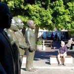 Città del Capo. Le statue di 4 Premi Nobel